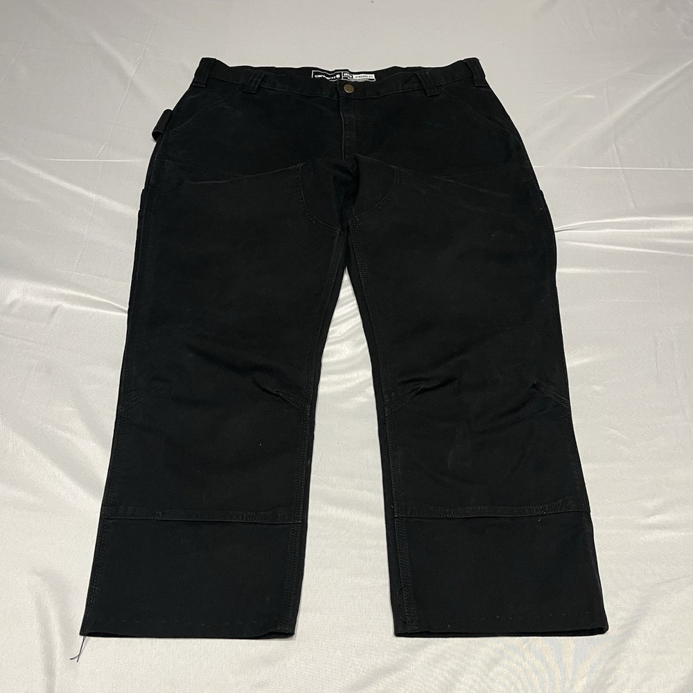 Carhartt Pants men's 36x25* Black Double Knee Duck Canvas Straight Fit Work